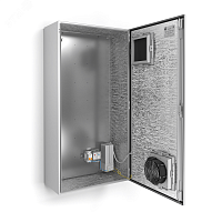 Термошкаф с обогревом и активной вентиляцией, IP55, -40град. до +50град.С, 600x1200x300 мм | код ТШ-15В | Тахион-климат