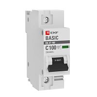 Автоматический выключатель 1P 100А (C) 10kA ВА 47-100 Basic | код  mcb47100-1-100C-bas | EKF