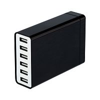 Сетевое зарядное устройство REXANT 6хUSB, 1000mA, черное | код 16-0287 | REXANT