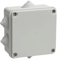 коробка КМ41234 распаячная для о/п 100х100х50 мм² IP55 (RAL7035, 6 гермовводов) | код. UKO11-100-100-050-K41-55 | IEK
