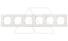 Rita - Рамка 6 постов, горизонтальный монтаж, белая | код 2220-800-1601 | Mutlusan