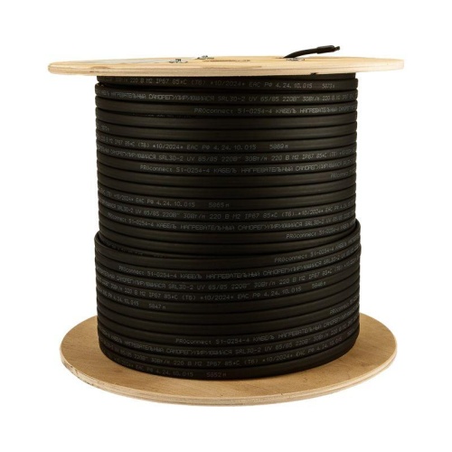 Кабель греющий саморег. для труб водостоков крыш 30КНС-2ЛП-65/85 UV неэкранированный 30Вт/м 200м PROCONNECT 51-0254-4 фото 3 Кабель греющий саморег. для труб водостоков крыш 30КНС-2ЛП-65/85 UV неэкранированный 30Вт/м 200м PROCONNECT 51-0254-4 фото 3