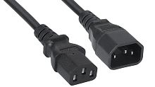 Cabeus PC-189-VDE-1.0-1.2M Кабель питания монитор-компьютер IEC 320 C13 - IEC 320 C14 (3x1.0), 1.2 м | код 11017c | Cabeus