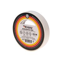 Изолента ПВХ 0.13х15мм 20м бел. | код. KR-09-2601 | Kranz