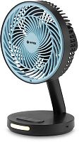 Вентилятор настольный Vitek VT-2072 10Вт скоростей:3 черный/голубой | код 2035121 | VITEK