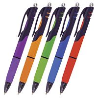 Ручка шариковая автоматическая с грипом BRAUBERG Supreme, СИНЯЯ, корпус ассорти, узел 0,7 мм, линия письма 0,35 мм, 141545 | код 141545 | BRAUBERG