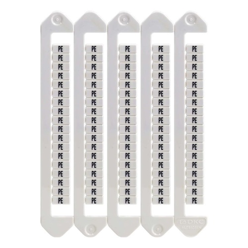 Маркировка для клемм, ширина 5 мм, символы 17 , вертикальная ориентация | код NUTB-5-17V | DKC