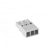 Розеточный разъем, на кабель, прямой, шаг 5,00 мм, 3 полюса, номинальное сечение: 2,5 мм кв., обжимная фиксация провода, поставляется без контактов, 400V, 12А, без маркировки, цвет: серый, серия 8113 BK | код 01.060.3353.0 | Wieland