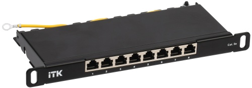 ITK 0,5U патч-панель кат.5E STP 8 портов 10" (Dual IDC) | код PP08-D05UC5ES-D05-10 | IEK