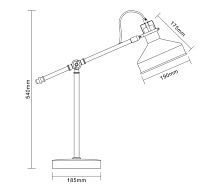 Светильник KD-425 С62 настол. Amsterdam 1хE27 40Вт 230В черн.+медь Camelion 13014