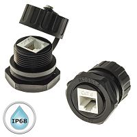 Разъём герметичный SZC RJ45M25Z0-6AG, 10BASE-T,100 BASE-T, 1000 BASE-T | код 107884 | SZC