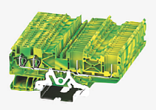 2150-1407 Клемма ТА 2-2 вставная штекерная заземл., плоско-пруж. зажим,сеч.1.5мм2, шт | код 2150-1407 | SUPU
