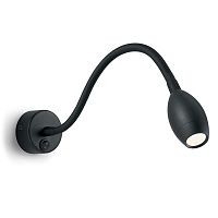 Светильник настенный светодиодный 3w 3700К на гибком основании черный | код 41229 | Feron