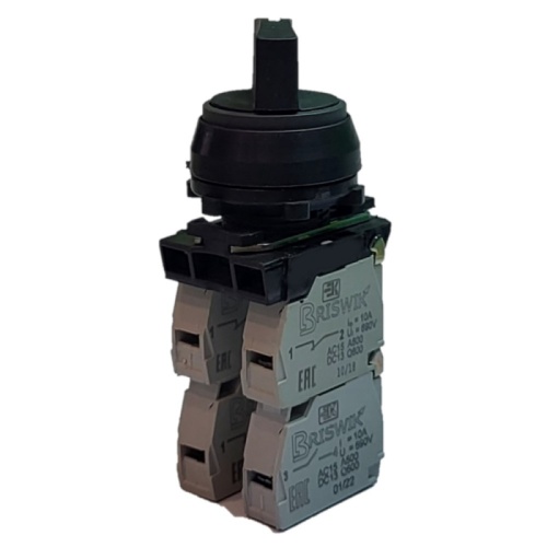 Переключатель Briswik ПЕ 012/8м черный 1но+2нз Ручка с фикс 2-поз IP40 УХЛ3 10А | код aZ-VB-0Ai-0133 | Briswik Переключатель Briswik ПЕ 012/8м черный 1но+2нз Ручка с фикс 2-поз IP40 УХЛ3 10А | код aZ-VB-0Ai-0133 | Briswik