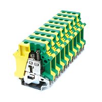 Клемма заземления, винтовой зажим, 2 точки подключения, 16 кв.мм | код KRUSLG-16N | DKC