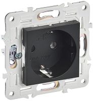 SKANDY Розетка с заземлением без защитных шторок 16А SK-R05Bl черный IEKновинка | код SK-R11-16-K02 | IEK