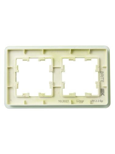 BRITE Рамка 2-мест. РУ-2-2-Бр стекло эко грин RE IEK | код BR-M22-G-41-K06 | IEK фото 5