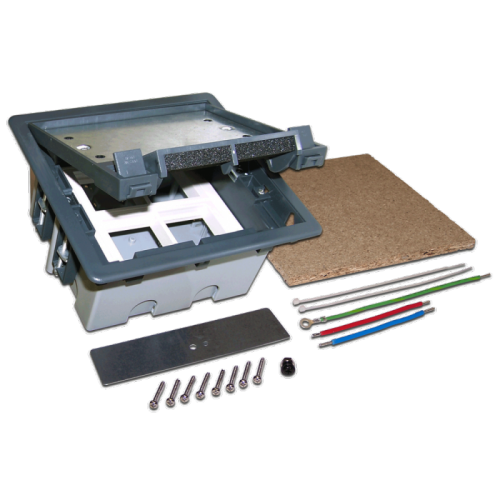 Лючок в пол на 4 модуля Mosaic 45x45 | код LAN-WA-FLBP-F45/4 | LANMASTER