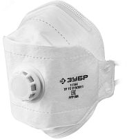 Полумаска плоская 3-х панельная фильтрующая ТК-80, класс защиты FFP1, с клапаном выдоха | код 11164_z02 | ЗУБР