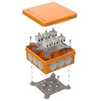 Коробка огнестойкая для о/п двухкомпонентная 60-0303-FR2.5-12 Е15-Е120 RAL2004 100х100х40 (16 шт/кор) Промрукав | код 60-0303-FR2.5-12 | ПРОМРУКАВ