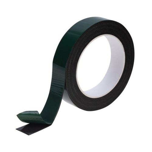 Скотч двухстор. 25ммх5м зел. на черной основе | Код. 09-6125 | Rexant