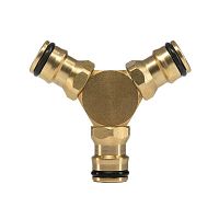 Тройник Y для быстросъемного соединения латун. Профи ЧЕТЫРЕ СЕЗОНА 62-0281-3-F