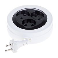 Удлинитель-рулетка PROconnect STANDARD 5 м, 3 гнезда, 2х0.75 мм кв, б/з, белый | код 11-7225 | PROCONNECT