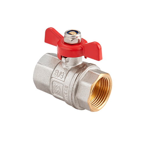 Кран шаровый 1' ВВ ручка бабочка | код BV.513.06 | MVI