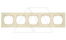 Rita - Рамка 5 постов, вертикальный монтаж, сл.кость | код 2220-800-2502 | Mutlusan