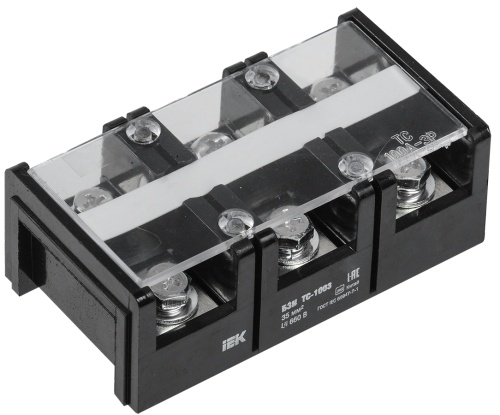 Блок зажимов наборный БЗН ТС-1003 35мм2 100A 3 пары | код YZN42-03-035-K02 | IEK
