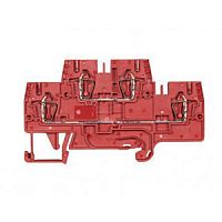 Многоуровневая функциональная клемма, тип фиксации провода: пружинный, номинальное сечение: 2,5 мм кв., 24V, ширина: 5 мм, цвет: красный, тип монтажа: DIN 35 | код 56.703.7255.5 | Wieland