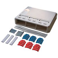 Коробка настенная оптическая на 3 модульные вставки, белая | код LAN-MB-3FO-WH | LANMASTER