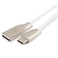 Кабель USB 2.0 Cablexpert CC-G-USBC01W-1M, AM/Type-C, серия Gold, длина 1м, белый, блистер | код CC-G-USBC01W-1M | Cablexpert