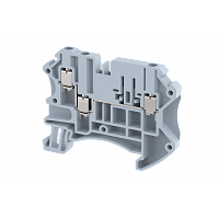 Клемма проходная винтовая 2,5 мм2, на 3 подключения, зеленая TQKFT2.5-1x2-GREEN | код 1202050003 | Elmex