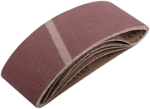 Ленты шлифовальные бесконечные, водостойкие, на тканевой основе, 5 шт, 75х457 мм Р 80 | код 39684 | FIT
