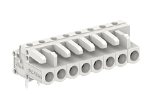 450853 Розетка на плату MCS горизонт., угловой припой, шаг 5.0мм, 3 конт., сер., шт | код 450853 | SUPU