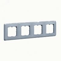 Cariva Рамка 4 поста жемчужно-серая | код 695996 | Legrand