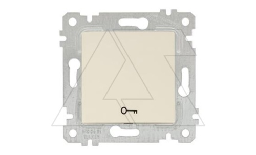 Rita - Выключатель кнопочный, символ - ключ, пруж. зажимы, сл.кость | код 2200-407-0102K | Mutlusan