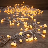 Гирлянда Мишура LED 3 м прозрачный ПВХ, 288 диодов, цвет желтый | код 303-601 | NEON-NIGHT