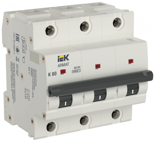 ARMAT Авт. выкл. M10H 3P K 80А IEK | код AR-M10H-3-K080 | IEK