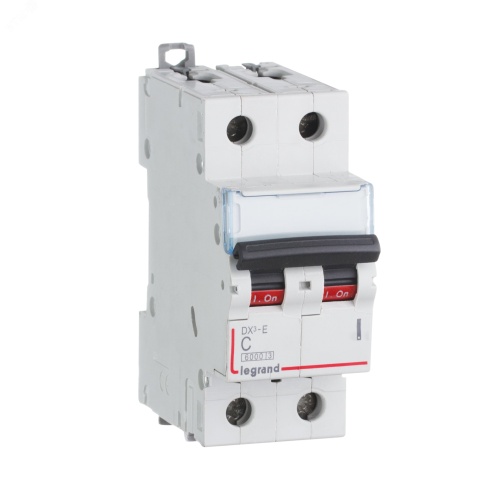 Выключатель автоматический двухполюсный 4А C DX3-E 6kA/6kА | код 407273 | Legrand