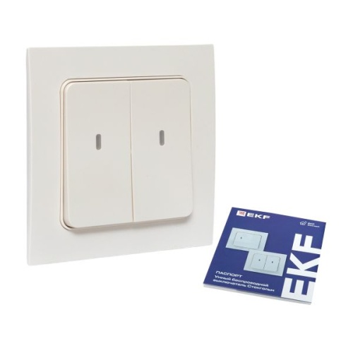 Умный беспроводной выключатель Стокгольм 2-кл. белый Zigbee EKF Сonnect | код RCV-ST2-WS-ZB | EKF фото 4