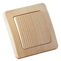 Переключатель одноклавишный скрытый сосна 10А | код ВС10-361-02 | HEGEL