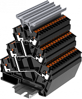 TPTS2.5-2T-PV Клемма серии ТР, сеч. 2.5мм, трехуровневая, с верт. перемычкой, шт | код TPTS2.5-2T-PV | SUPU
