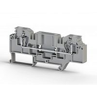 376 290, Клеммник пружинный измерительный с 2-мя тест.разъемами, 6мм.кв., (серый), WGO D5 | код 0.0.0.3.76290 | KLEMSAN