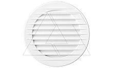Решетка вентиляционная с сеткой круглая для отверстия O125мм, внешний O148мм, пластик, белый | код 02-225 | airRoxy