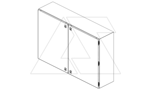Щит DM моноблочный 1000x1000x300мм (ВхШхГ) навесной с монт. панелью, 2 глухие двери, 4 замка, 6 петель, RAL7035, IP54 | код DM241-130 | Tekpan