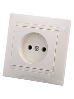 Розетка 2П 10А 250В сл. кость Лама TDM | код SQ1815-0122 | TDM