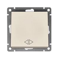 Афина выключатель перекрёстный одноклавишный , с/у, 10А, 220В, механизм слоновая кость (ivory) (еврослот) | код A0024-I | Universal
