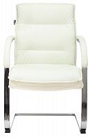 Кресло Бюрократ T-9927SL-LOW-V слоновая кость кожа низк.спин. полозья металл хром | код 1360688 | БЮРОКРАТ